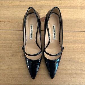 Manolo Blahnik Black Patent Leather Heels